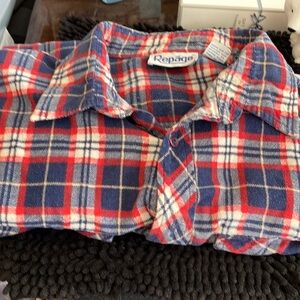 Men’s plaid shirt size xxl blue, red and white